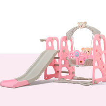 Load image into Gallery viewer, 3 in 1 Kids Swing Set Playhouse With Slide