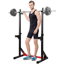 Load image into Gallery viewer, Adjustable Home Gym Bench Press And Squat Barbell Half Rack