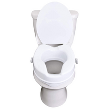 Load image into Gallery viewer, Clamp On Raised Handicap Toilet Seat Riser 4"