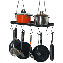 Load image into Gallery viewer, Ceiling Hanging Pots And Pans Organizer Rack 24"