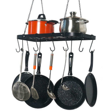 Load image into Gallery viewer, Ceiling Hanging Pots And Pans Organizer Rack 24"