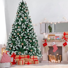 Load image into Gallery viewer, Artificial Decorated Pre Lit 7 Ft Christmas Tree With Pine Cones