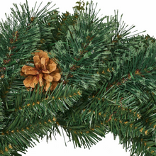 Load image into Gallery viewer, Decorative Pre-Lighted Pine Christmas Wreath 24 in