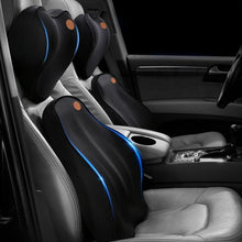 Load image into Gallery viewer, Car Seat Lumbar Back Support Pillow Cushion & Headrest