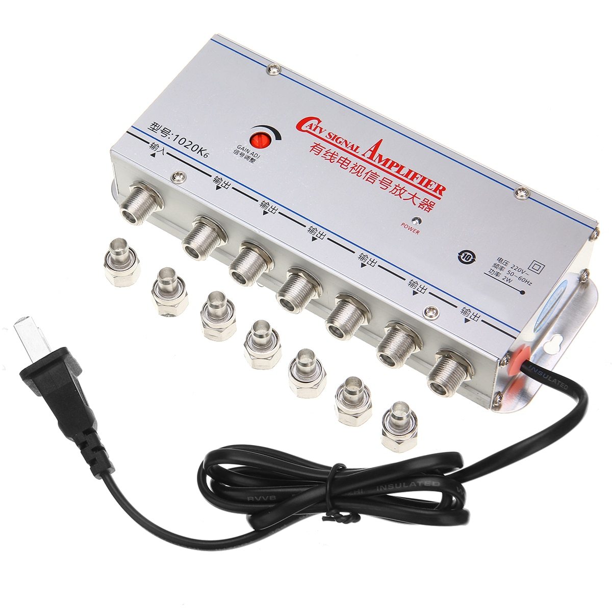 20dB TV Antenna Booster Cable Signal Amplifier AVSRetailers 20dB TV Antenna Booster Cable Signal Amplifier AVSRetailers