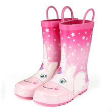 Load image into Gallery viewer, Comfortable Girls' Unicorn Waterproof Rain Boots