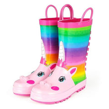 Load image into Gallery viewer, Comfortable Girls' Unicorn Waterproof Rain Boots