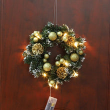 Load image into Gallery viewer, Artificial LED Lighted Christmas Hanging Wreath