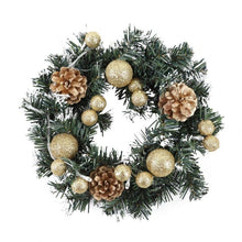 Load image into Gallery viewer, Artificial LED Lighted Christmas Hanging Wreath