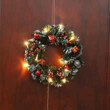 Load image into Gallery viewer, Artificial LED Lighted Christmas Hanging Wreath