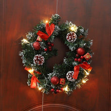 Load image into Gallery viewer, Artificial LED Lighted Christmas Hanging Wreath