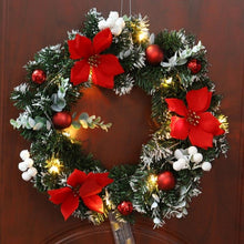 Load image into Gallery viewer, Artificial LED Lighted Christmas Hanging Wreath