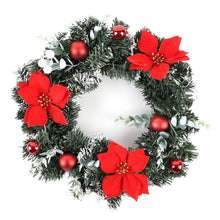 Load image into Gallery viewer, Artificial LED Lighted Christmas Hanging Wreath