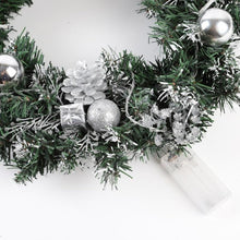 Load image into Gallery viewer, Artificial LED Lighted Christmas Hanging Wreath