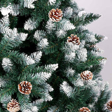 Load image into Gallery viewer, Artificial Decorated Pre Lit 7 Ft Christmas Tree With Pine Cones