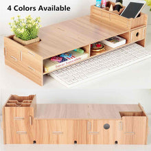Load image into Gallery viewer, Computer Monitor Riser Mount Stand With Drawer