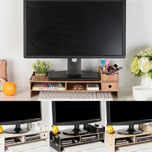 Load image into Gallery viewer, Computer Monitor Riser Mount Stand With Drawer