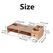 Load image into Gallery viewer, Computer Monitor Riser Mount Stand With Drawer