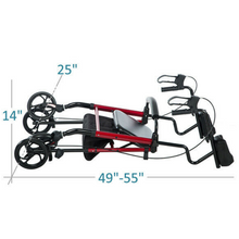 Load image into Gallery viewer, Deluxe Stand Upright Padded Senior Walker Rollator
