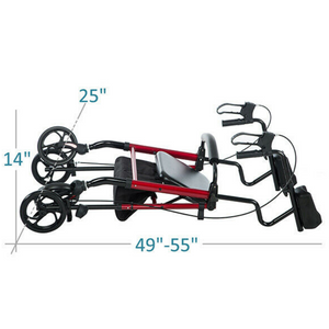 Deluxe Stand Upright Padded Senior Walker Rollator