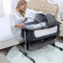 Load image into Gallery viewer, Deluxe Baby Bedside Bassinet Sleeper Crib
