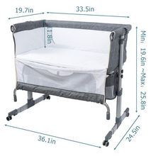 Load image into Gallery viewer, Deluxe Baby Bedside Bassinet Sleeper Crib

