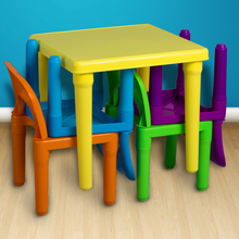 Load image into Gallery viewer, Colorful Kids Activity Learning Play Table And Chairs Set
