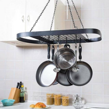 Load image into Gallery viewer, Ceiling Hanging Pots And Pans Organizer Rack 24&quot;
