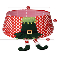 Load image into Gallery viewer, Decorative Elf Christmas Tree Collar Basket
