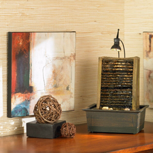 Load image into Gallery viewer, Deluxe Indoor Tabletop Desktop Waterfall Zen Fountain
