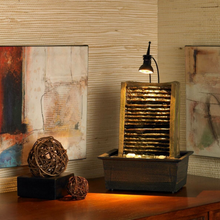 Load image into Gallery viewer, Deluxe Indoor Tabletop Desktop Waterfall Zen Fountain
