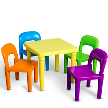 Load image into Gallery viewer, Colorful Kids Activity Learning Play Table And Chairs Set
