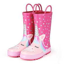 Load image into Gallery viewer, Comfortable Girls&#39; Unicorn Waterproof Rain Boots
