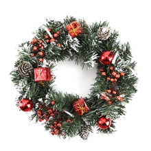 Load image into Gallery viewer, Artificial LED Lighted Christmas Hanging Wreath
