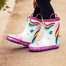 Load image into Gallery viewer, Comfortable Girls&#39; Unicorn Waterproof Rain Boots
